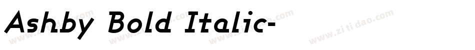 Ashby Bold Italic字体转换